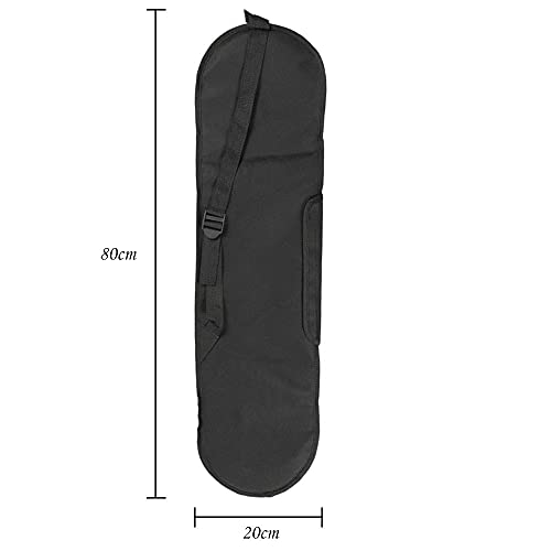 Bolso Monopatín Mochila,1 Pieza Bolsa Skateboard,Estilo Ajustable,Bolsa Longboard,80cm*20cm,Adecuado para la Mayoría de Tipos de Patinetas,como Patinetas de Doble Inclinación(Negro)