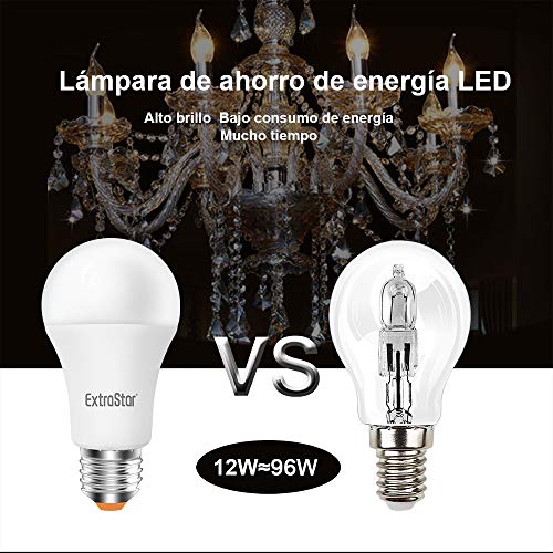 Bombilla LED E27, 12W (equivalente a 96W), 960lm,6500K luz fría - 6 unidades [Clase de eficiencia energética A+] (6500K)