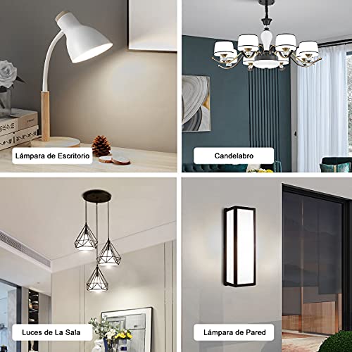 Bombillas LED E14, 5W Equivalente a 40W, Luz Fría 6500K, 400 Lúmen, Bajo Consumo, No regulable, 6 pcs