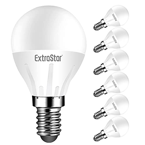 Bombillas LED E14, 5W Equivalente a 40W, Luz Fría 6500K, 400 Lúmen, Bajo Consumo, No regulable, 6 pcs