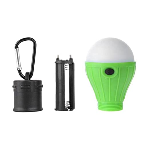 Bombillas portátiles de Luces de Tiendas LED con lámpara Colgante con batería de Gancho para Acampar Senderismo 3 unids (sin batería)