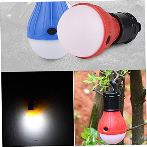 Bombillas portátiles de Luces de Tiendas LED con lámpara Colgante con batería de Gancho para Acampar Senderismo 3 unids (sin batería)