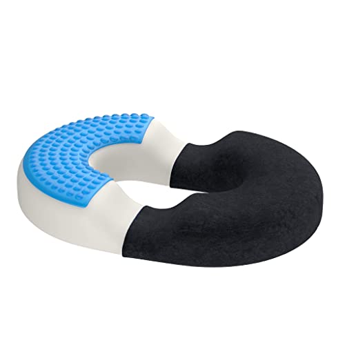 Bonmedico Cojin Antiescaras Ortopedico en Espuma para Silla de Ruedas, Oficina, Asiento de Coche y Gaming - Almohada Lumbar - Soporta Espalda y Coxis