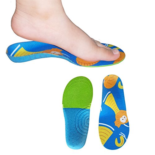 Boowhol Plantillas ortopédicas y deportivas, para juanetes planos, corrección de piernas, para niños, color Negro, talla L / 21.5cm / 30-34 EU