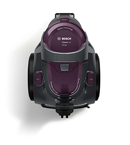 Bosch BGC05AAA1 GS05 Cleannn Serie | 2 Aspirador sin bolsa, 700 W, color violeta y gris, 314 x 268 x 381 mm