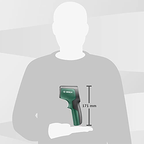 Bosch Home and Garden Termómetro infrarrojos, Rango de temperatura de -30 °C a +500 °C, 2 Pilas AA, en Caja