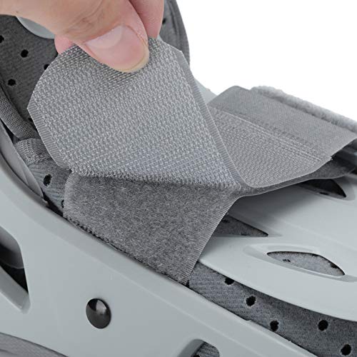 Bota de Walker, ligera, estable, suave, con puntera rota, para fractura de tobillo y esguince de tobillo al aire libre (transpirable (gris), S)