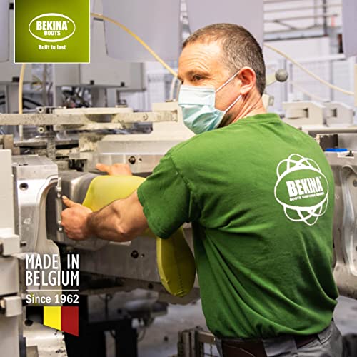 Botas de Seguridad con Puntera de Acero para la Industria alimentaria, fáciles de Limpiar y desinfectar, Incl. Suela incrustada para pies Secos, Gran Comodidad de Uso, Blanco, EU 40