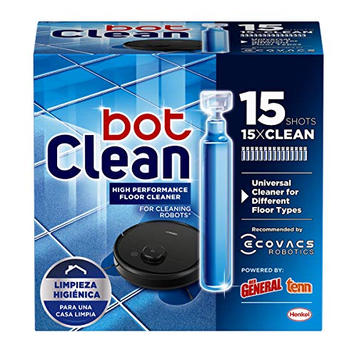 BotClean Limpiador de Suelos líquido para Robots de Limpieza - 15 monodosis de 18ml