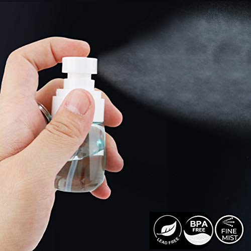 Botella pulverizadora portátil Recargable de 30 ml con pulverizador de Niebla Fina, dispensadores de líquidos, vacíos de plástico Transparente, para Viajes, pequeño Recipiente atomizador de Viaje