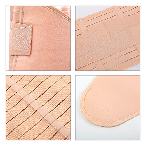 BOZEVON Faja Postparto Reductora - Transpirable Elástico Recuperación Post-Parto Vientre/Cintura/Soporte Pélvico Cinturón Faja para la Mujer y Maternidad, Beige-2/L