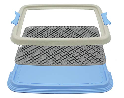 BPS Bandeja Sanitaria de Adiestramiento Inodoro Interior para Perros Aseo Mascotas Plástico 2 Tamaños M/L Color al Azar (M: 49 x 36 x 3 cm) BPS-5703