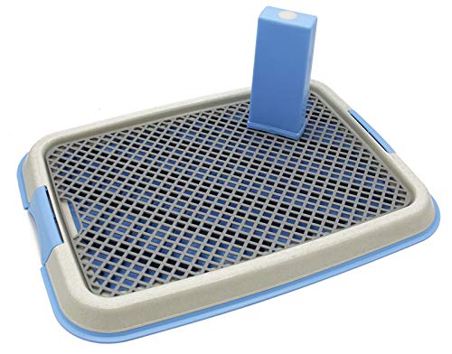 BPS Bandeja Sanitaria de Adiestramiento Inodoro Interior para Perros Aseo Mascotas Plástico 2 Tamaños M/L Color al Azar (M: 49 x 36 x 3 cm) BPS-5703