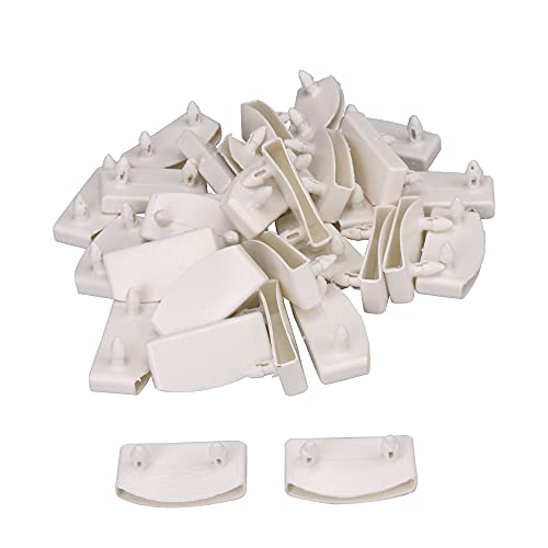 BQLZR Juego de 30 fundas de plástico para somier de cama de madera, color blanco