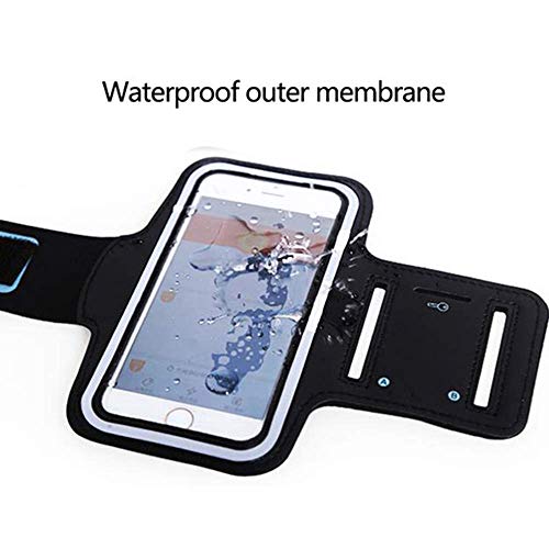 Brazalete Deportivo para Correr Negro Funda Correr Movil para Huawei Mate 20 Lite/P Smart 2019, Xiaomi Mi 8 Lite Mi 9 9T Pro/Pocophone F1 contra Sudor Correa Ajustable con Soporte para Llave