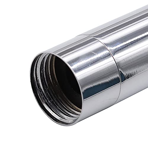 Brazo de extensión para cabezal de ducha, 10 cm extensor de brazo de ducha de acero inoxidable universal para cabezal de ducha de lluvia, brazo de extensión de ducha duradero cromado tubo redondo