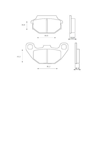 Brenta - Pastillas de freno orgánicas para moto para Kymco Agility, Peoples, ATV Super, Kymco, SYM.