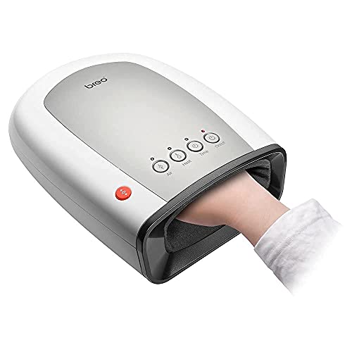 Breo Masajeador de Mano con Función de Calor, Masajeador Eléctrico de Mano, Alivio del Dolor Rigidez Entumecimiento de Manos y Dedos Fríos en Casa o en la Oficina - iPalm520E