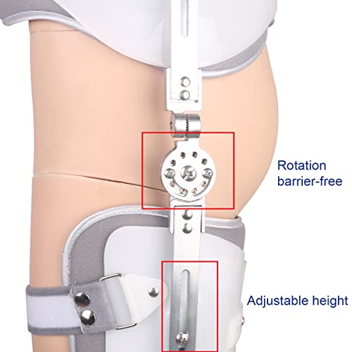BrightFootBook Ortesis De Abducción De Articulación De Cadera con Bisagras, órtesis De Apoyo para Extremidades Inferiores, órtesis De Pie, Tobillo Y Rodilla De Cadera, Fractura De Pierna
