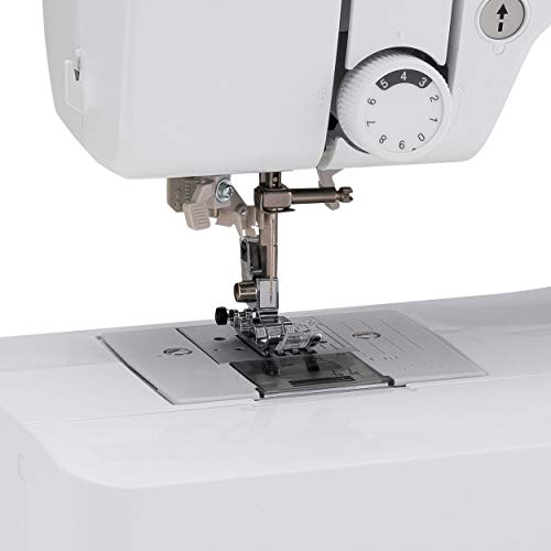 Brother FS60x - Máquina de coser electrónica con 60 puntos (utilitarios, elásticos, decorativos), costura automática, pantalla multifunción.