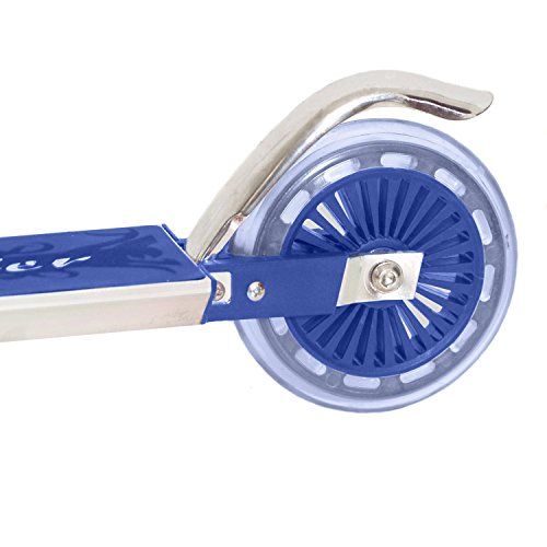 Brubaker enfants Scooter en aluminium Roller Big Wheel 125 mm Bleu métallisé