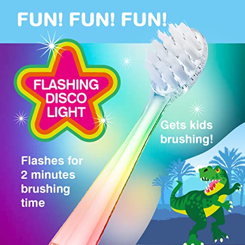 Brush Baby KidzSonic Cepillo de dientes eléctrico para niños y niños mayores de 3 años - Dinosaurio