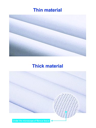 BSTT Mujer Bata de Laboratorio Blanco Uniformes de Trabajo Nueva Mejora Mangas elásticas Delgado S
