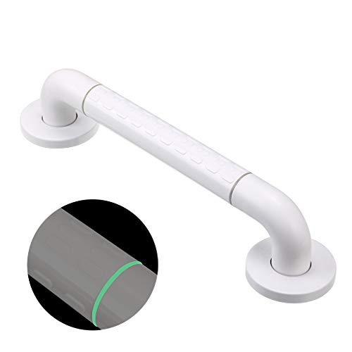 BTSKY Asa Antideslizante de Baño con Agarre Asidero de seguridad, Para Ancianos, Discapacitados, Niños y Uso Diario, Ayuda a Seguridad Ducha, Mango de Toalla, Color Blanco (16 pulgadas/40 cm)