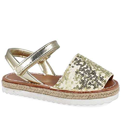 Bubble Kids A3360 Sandalias Menorquinas Mujer - Sintético para: NIÑA Color: Oro Talla: 28