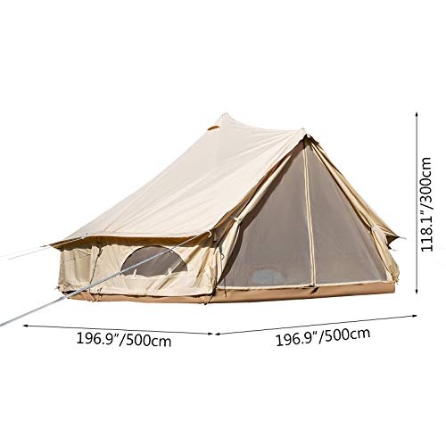 BuoQua Tienda de Campaña 3-5 Personas/ 3M Yurta Mongolia Tiendas Camping Tienda Yurta Mongola Tienda de Campaña Familiar Montaje Rápido Tienda de Campaña al Aire Libre