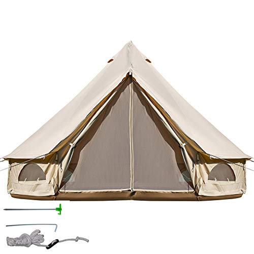 BuoQua Tienda de Campaña 3-5 Personas/ 3M Yurta Mongolia Tiendas Camping Tienda Yurta Mongola Tienda de Campaña Familiar Montaje Rápido Tienda de Campaña al Aire Libre
