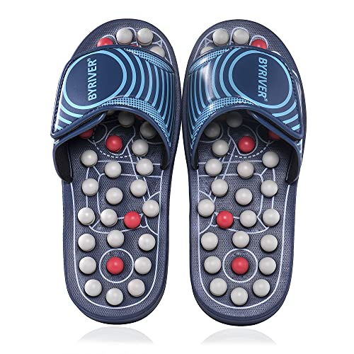 BYRIVER Estimulación Masaje Zapatillas Sandalias Zapatos, Masajeador de pies, Alivio de la neuropatía, artritis, fascitis plantar, dolor, Regalo de salud para mamá papá (05S)