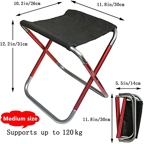 C Hello Cloud Taburete plegable para camping mini exterior plegable asiento portátil, ligero, pesca, viajes, senderismo, jardín, con bolsa de transporte, en 3 tamaños (mediano)