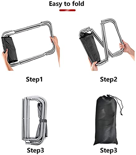 C Hello Cloud Taburete plegable para camping mini exterior plegable asiento portátil, ligero, pesca, viajes, senderismo, jardín, con bolsa de transporte, en 3 tamaños (mediano)