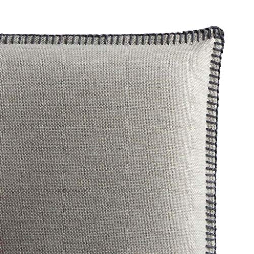 Cabecero Cama Madera Tapizado Tela Acolchado Color Beige - Cabezal Dormitorio Matrimonio / Individual Borde Cosido – Desenfundable Lavable Antimanchas y Antiácaros - APOYA EN SUELO - 170*110*5cm