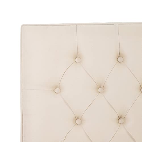Cabecero capitoné de Lino Blanco Roto para Cama de 180 cm - LOLAhome
