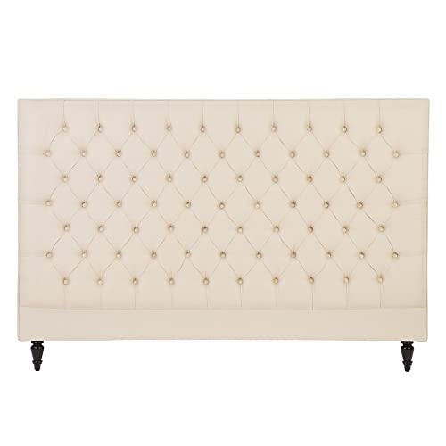Cabecero capitoné de Lino Blanco Roto para Cama de 180 cm - LOLAhome