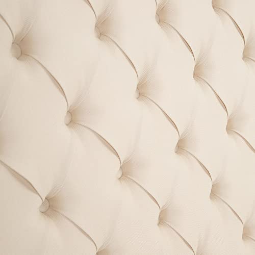 Cabecero capitoné de Lino Blanco Roto para Cama de 180 cm - LOLAhome