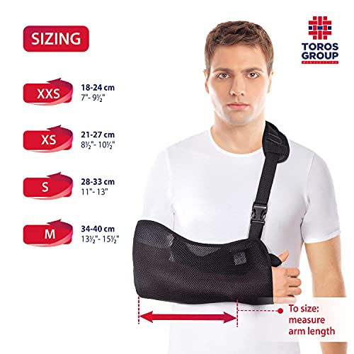 Cabestrillo de brazo; malla transpirable; ligero X-Small Gris