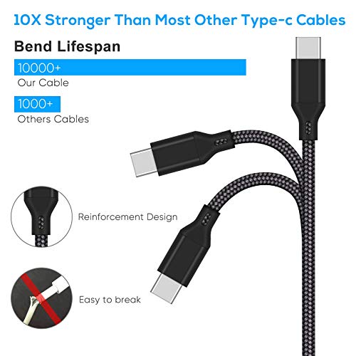 Cable de carga para Xbox Series X/Series S, cable de carga rápida USB tipo C, cable de carga rápida, con controladores Sony PS5 de doble sentido, Switch Lite/Switch- 16 pies