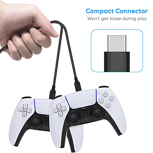 Cable de carga para Xbox Series X/Series S, cable de carga rápida USB tipo C, cable de carga rápida, con controladores Sony PS5 de doble sentido, Switch Lite/Switch- 16 pies