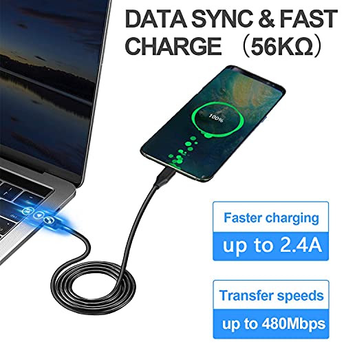 Cable de Carga PS5 Cable USB C de 3 m de Largo, Paquete de 2, Carga Rápida de 10 Pies, Compatible con Controlador PS5, Xbox Series X/S, Switch Pro, Otras Marcas de PS5, Dispositivo de Puerto Tipo C