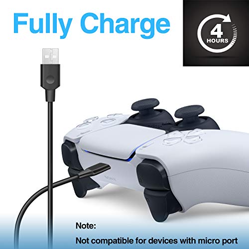 Cable de Carga PS5 Cable USB C de 3 m de Largo, Paquete de 2, Carga Rápida de 10 Pies, Compatible con Controlador PS5, Xbox Series X/S, Switch Pro, Otras Marcas de PS5, Dispositivo de Puerto Tipo C
