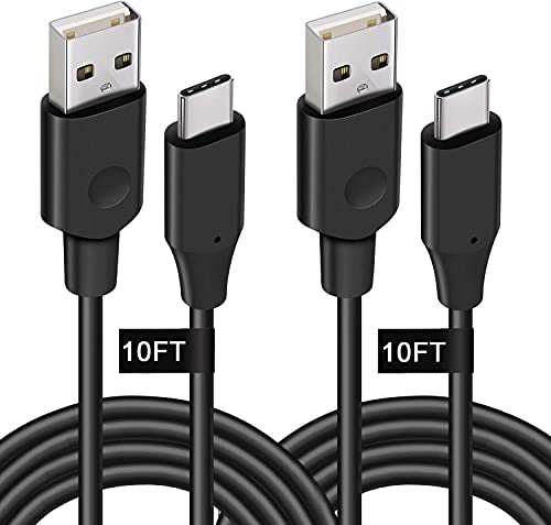 Cable de Carga PS5 Cable USB C de 3 m de Largo, Paquete de 2, Carga Rápida de 10 Pies, Compatible con Controlador PS5, Xbox Series X/S, Switch Pro, Otras Marcas de PS5, Dispositivo de Puerto Tipo C