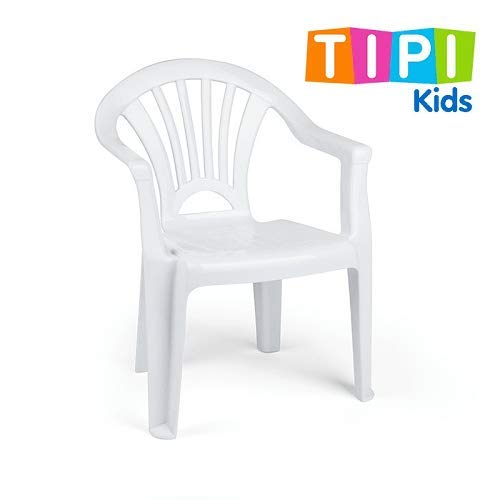 CABLEPELADO Silla Infantil plastico (Blanca)