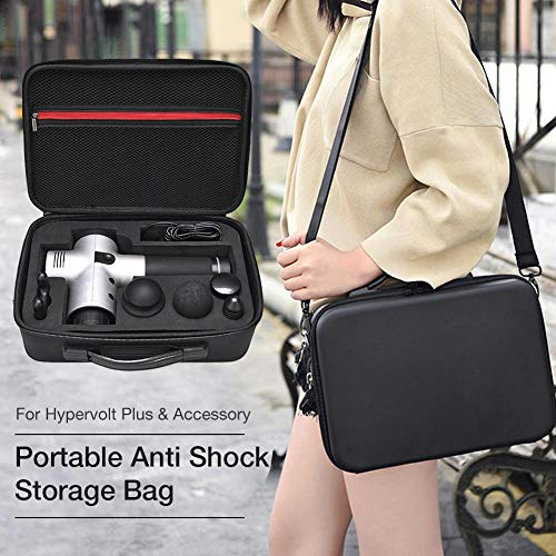 Caja de almacenamiento para masajeador Hypervolt Plus, impermeable, resistente a los arañazos, a prueba de golpes, portátil, funda de transporte para pistola de masaje Hypervolt