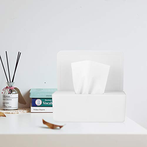 Caja para Toallitas Húmedas, Toallitas Dispensador, Caja de Servilletas, Dispensador de Toallitas Pañal Caja, Caja de Almacenamiento para Tejidos de Bebé - Blanco