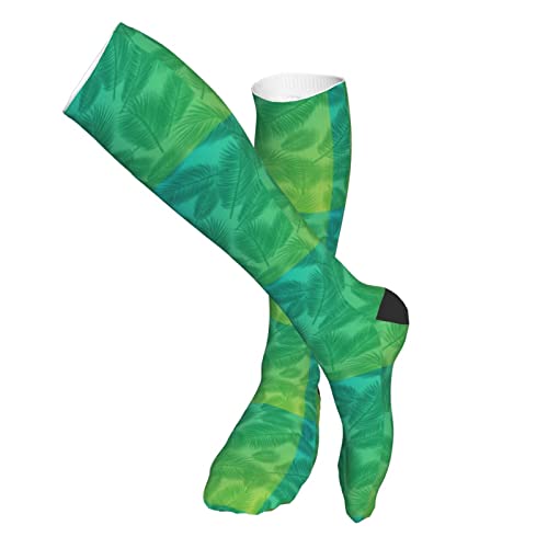 Calcetines de compresión/medias para hombres y mujeres, medias médicas de color verde palma para deportes, correr, fascitis plantar, enfermeras, espinilleras diabéticas
