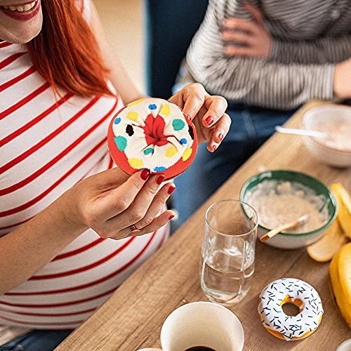 Calcetines Donuts Mujer Niñas Divertidos - Personalizados Originales Dibujos Estampados Graciosos Frikis Colores Arte Comida - Regalos Originales Navidad Cumpleaños para Mujer Joven Chicas Jovenes