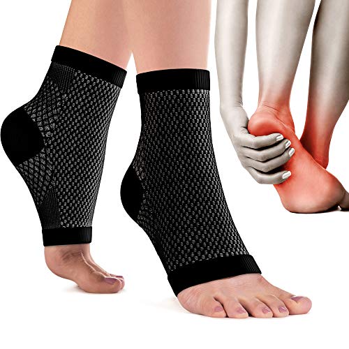 Calcetines para fascitis plantar (par) – 24/7 soporte de arco para tobillo para alivio del dolor, mangas de compresión de pies, XXL